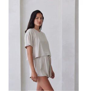 NWT -- Bumpsuit, The Cloud Crop Tee, size  Medium, color in OAT